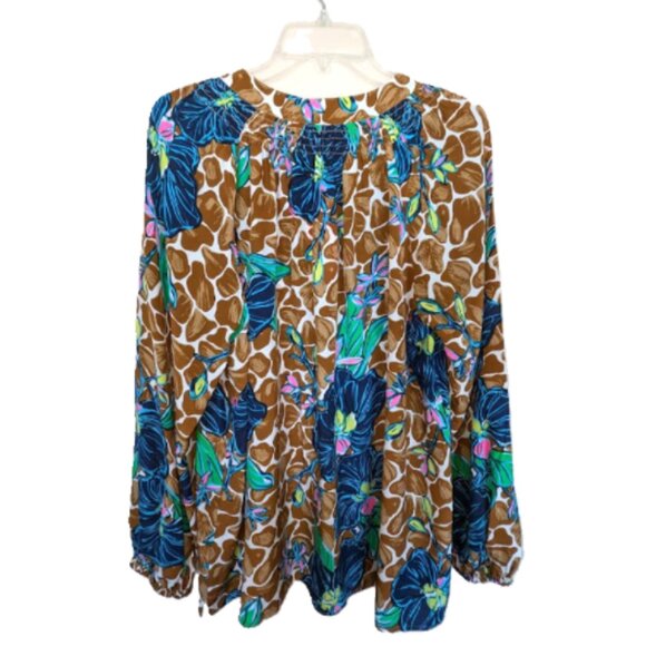 NWT Lilly Pulitzer Elsa Top Toffee Blooms in Paradise All Over Size XL - Picture 6 of 6